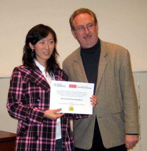 Photo of Linlin Ma with David Adams